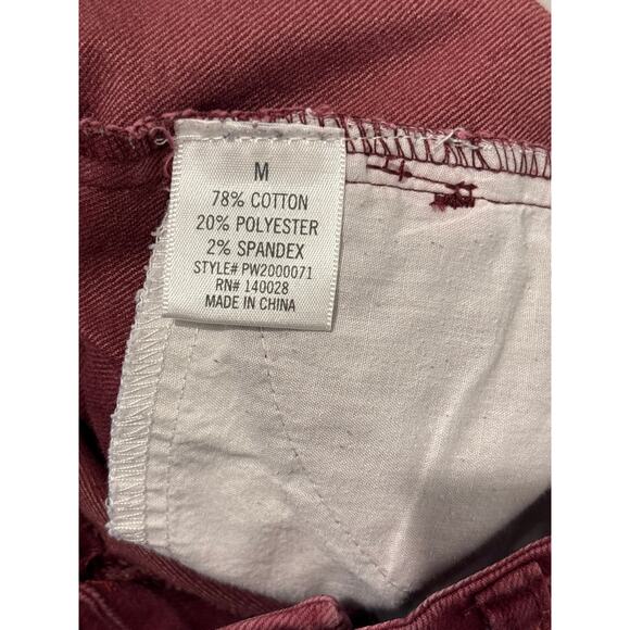 HARPER Maroon Pink Kitty Print 3” Mid Rise Stretch Chino Shorts M - Picture 6 of 8